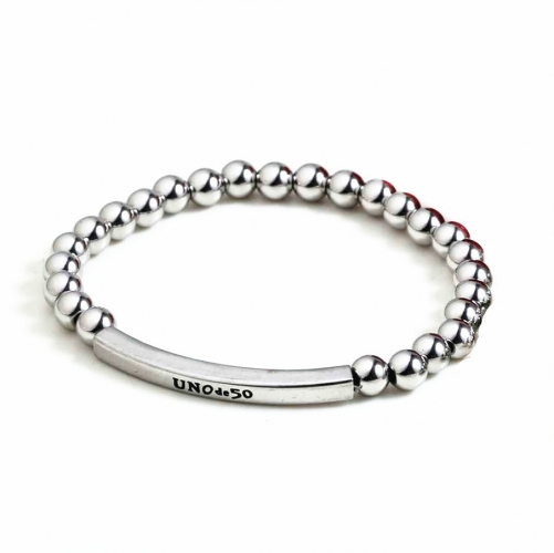 Stainless Steel Uno de 50 Bracelet UNB3174-S-4MM