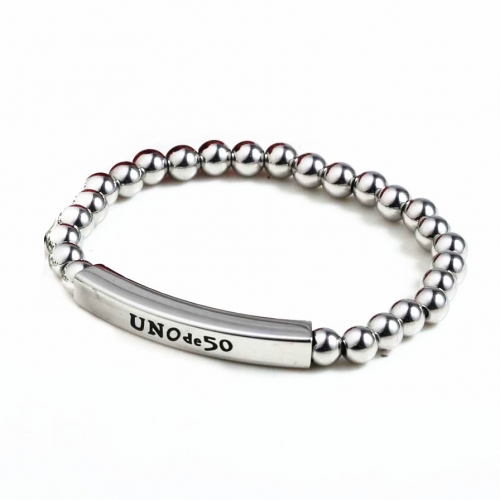 Stainless Steel Uno de 50 Bracelet UNB3174-S-6MM