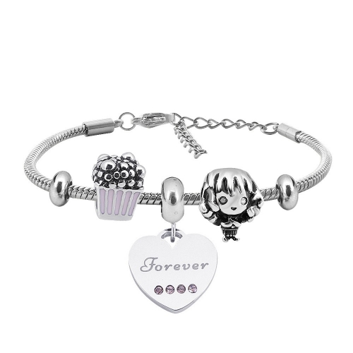 Stainless Steel Similar Pandor*a Bracelet PEL136