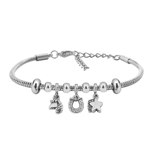 Stainless Steel Similar Pandor*a Bracelet PEL006