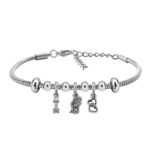 Stainless Steel Similar Pandor*a Bracelet PEL003