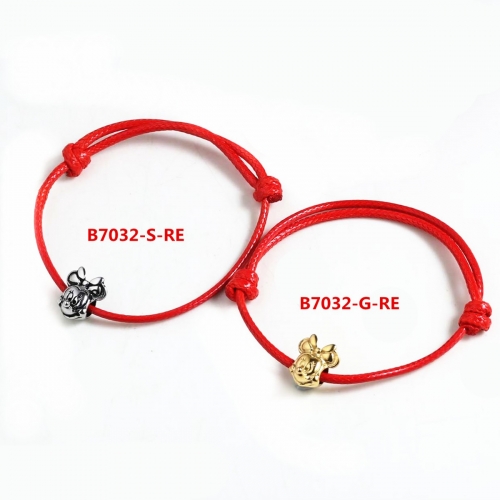 Stainless Steel Pandor*a Bracelet B7032-G-RE