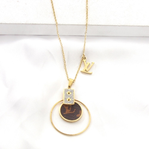 Stainless Steel Brand Necklace  TFN0718 (2)