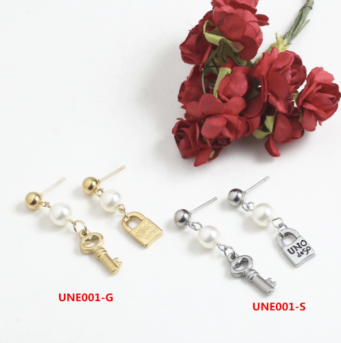 Stainless Steel Uno Earring UNE001-G