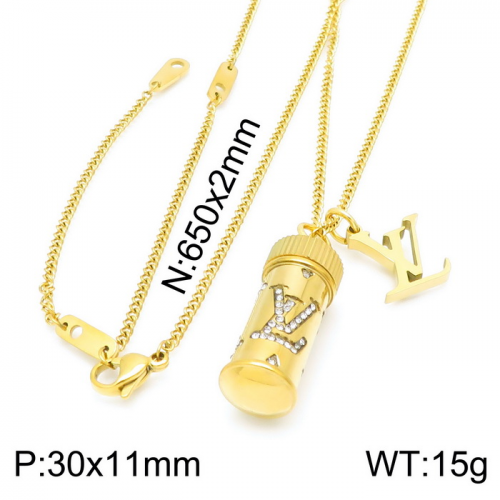 316 Stainless Steel Necklace LVXL046G-35