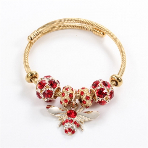 Stainless Steel Bracelet With Alloy Charms B002-15 (39)