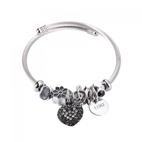 Stainless Steel Bracelet With Alloy Charms B001-12 (32)