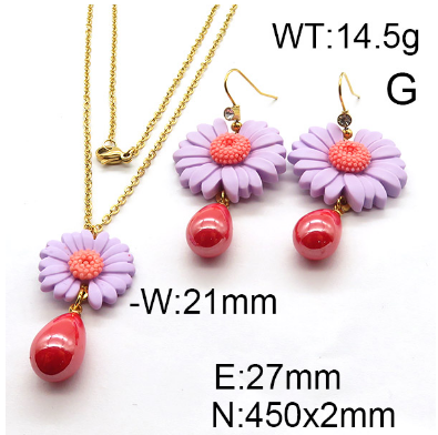 Steel Plastic Jewelry Set 1631254445(1)