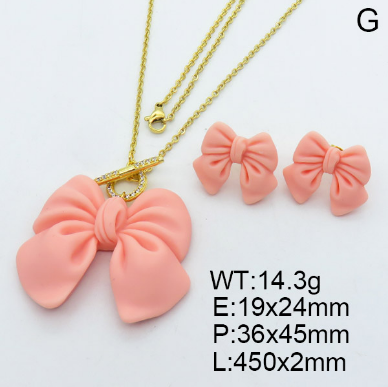 Steel Plastic Jewelry Set 1631254004(1)