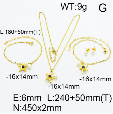 Steel Plastic Jewelry Set 1631154510(1)