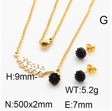 Steel Plastic Jewelry Set 1631257198(1)