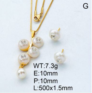 Steel Plastic Jewelry Set 1631264878 (2)