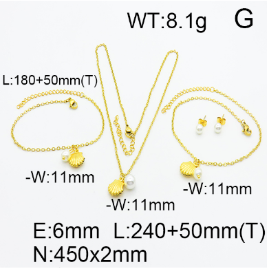 Steel Plastic Jewelry Set 1631154614(1)