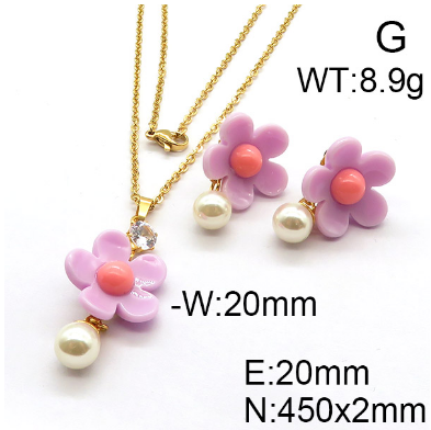 Steel Plastic Jewelry Set 1631254337