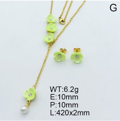 Steel Plastic Jewelry Set 1631254251(1)