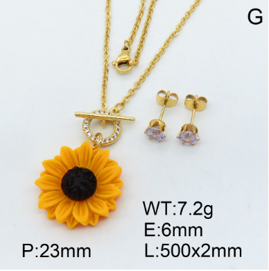 Steel Plastic Jewelry Set 1631256013(1)