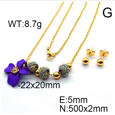 Steel Plastic Jewelry Set 1631255463(1)