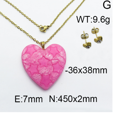 Steel Plastic Jewelry Set 1631256385(1)