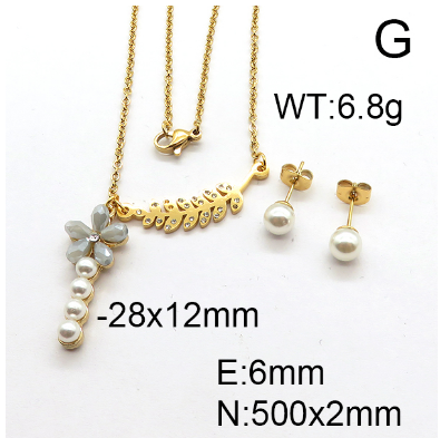 Steel Plastic Jewelry Set 1631254104(1)