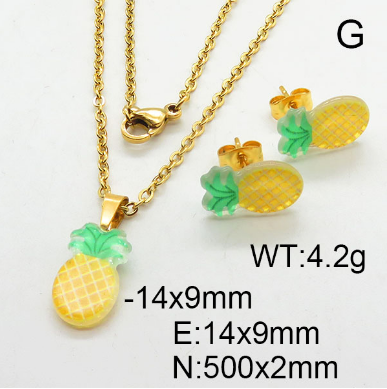 Steel Plastic Jewelry Set 1631264551 (1)