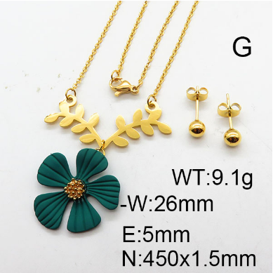 Steel Plastic Jewelry Set 1631264304 (6)