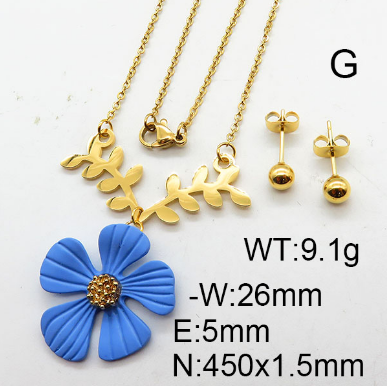 Steel Plastic Jewelry Set 1631264304 (2)