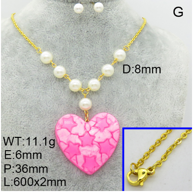 Steel Plastic Jewelry Set 1631153921(1)