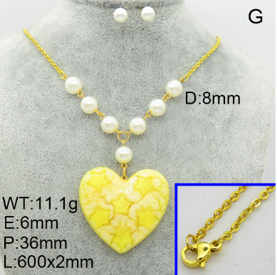 Steel Plastic Jewelry Set 1631153949(1)