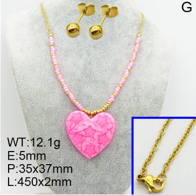 Steel Plastic Jewelry Set 1631154789(1)