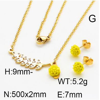 Steel Plastic Jewelry Set 1631257191(1)