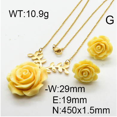 Steel Plastic Jewelry Set 1631265156(1)