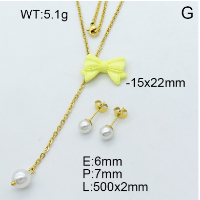 Steel Plastic Jewelry Set 1631254242(1)