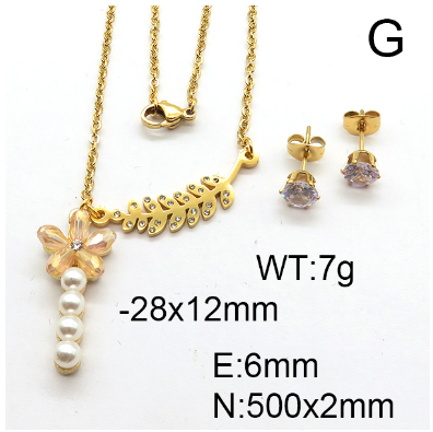 Steel Plastic Jewelry Set 1631254111(1)