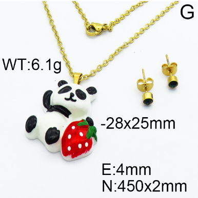 Steel Plastic Jewelry Set 1631247928(1)