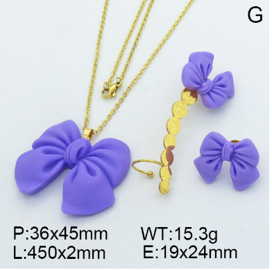 Steel Plastic Jewelry Set 1631254022(1)