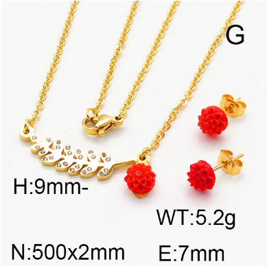 Steel Plastic Jewelry Set 1631257173(1)