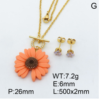 Steel Plastic Jewelry Set 1631255943(7)