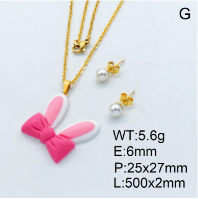 Steel Plastic Jewelry Set 1631264625 (4)