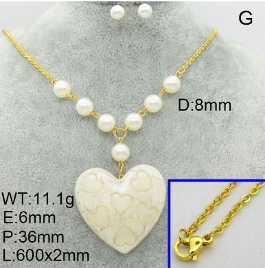 Steel Plastic Jewelry Set 1631153956(1)