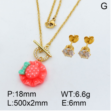 Steel Plastic Jewelry Set 1631255943(1)