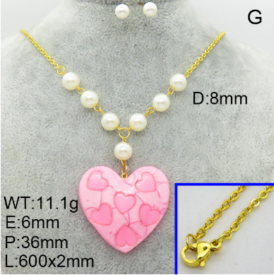 Steel Plastic Jewelry Set 1631153929(1)