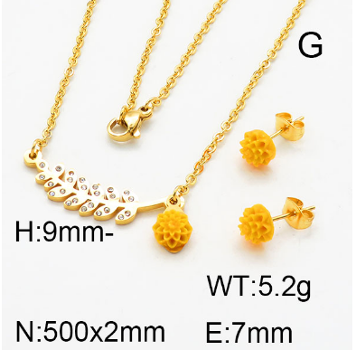 Steel Plastic Jewelry Set 1631257183(1)