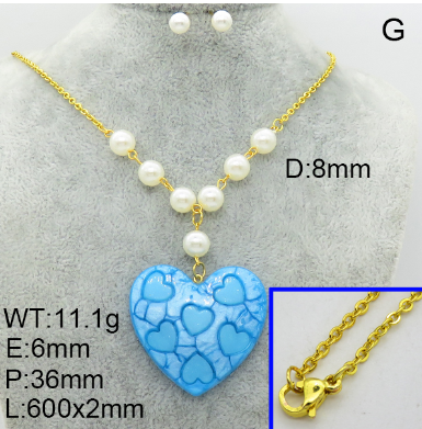 Steel Plastic Jewelry Set 1631153942(1)