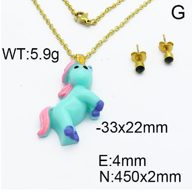 Steel Plastic Jewelry Set 1631247886(1)