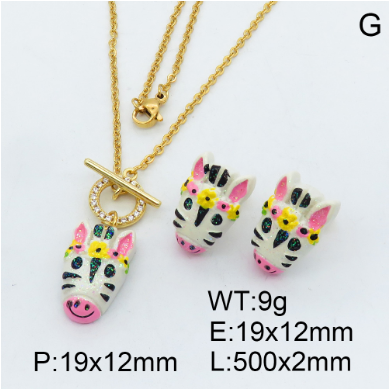 Steel Plastic Jewelry Set 1631256035(1)