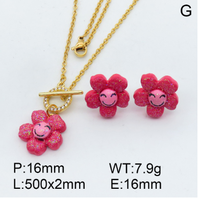 Steel Plastic Jewelry Set 1631255784(1)