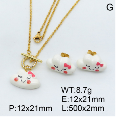 Steel Plastic Jewelry Set 1631255708(1)