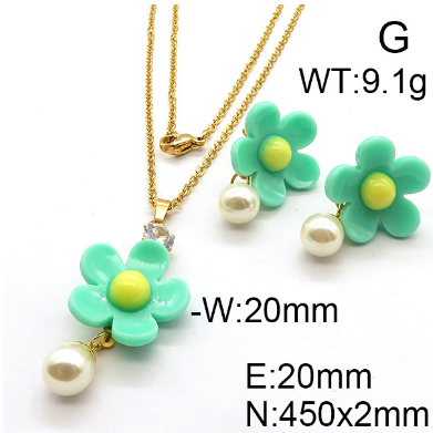 Steel Plastic Jewelry Set 1631254610(1)