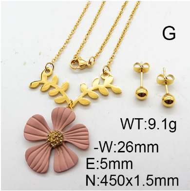 Steel Plastic Jewelry Set 1631264304 (4)