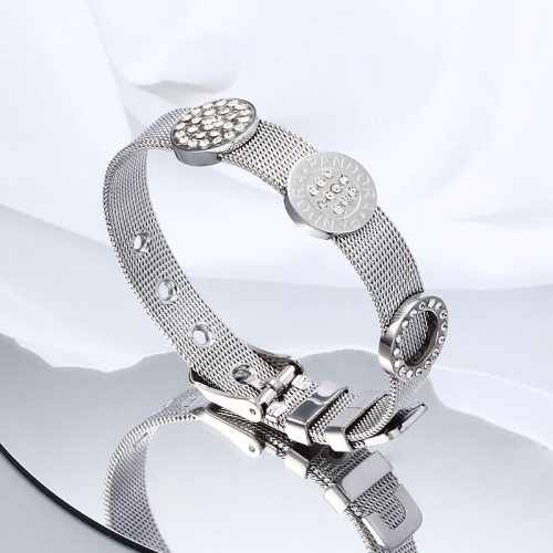 Steel Pandor*a Bracelet  ZH211007-TPDB003-S